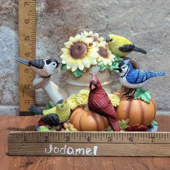 Bradford Exchange Touch Activated Songbirds Sculpture Autumns Overture A 1230 - Picture 10 of 13